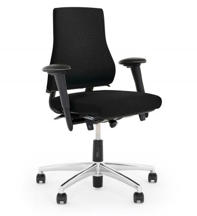 ESD Office Chair AES 2.2 High Backrest Chair Black Fabric ESD Hard Castors BMA Axia 2.2 Office Chairs Flokk - 530-2.2-ON-3AZ-AP-GLOBAL-ESD-BLA-HC